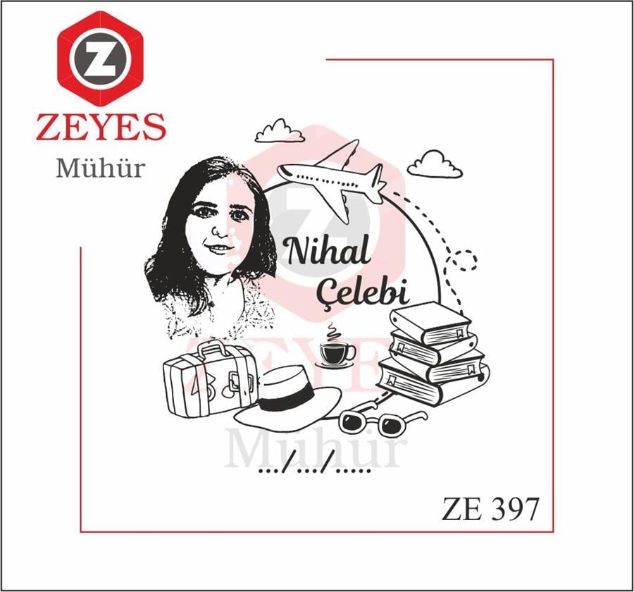 Portre - Seyahat Etmeyi Seven Kitapsever Mührü  ZE 397