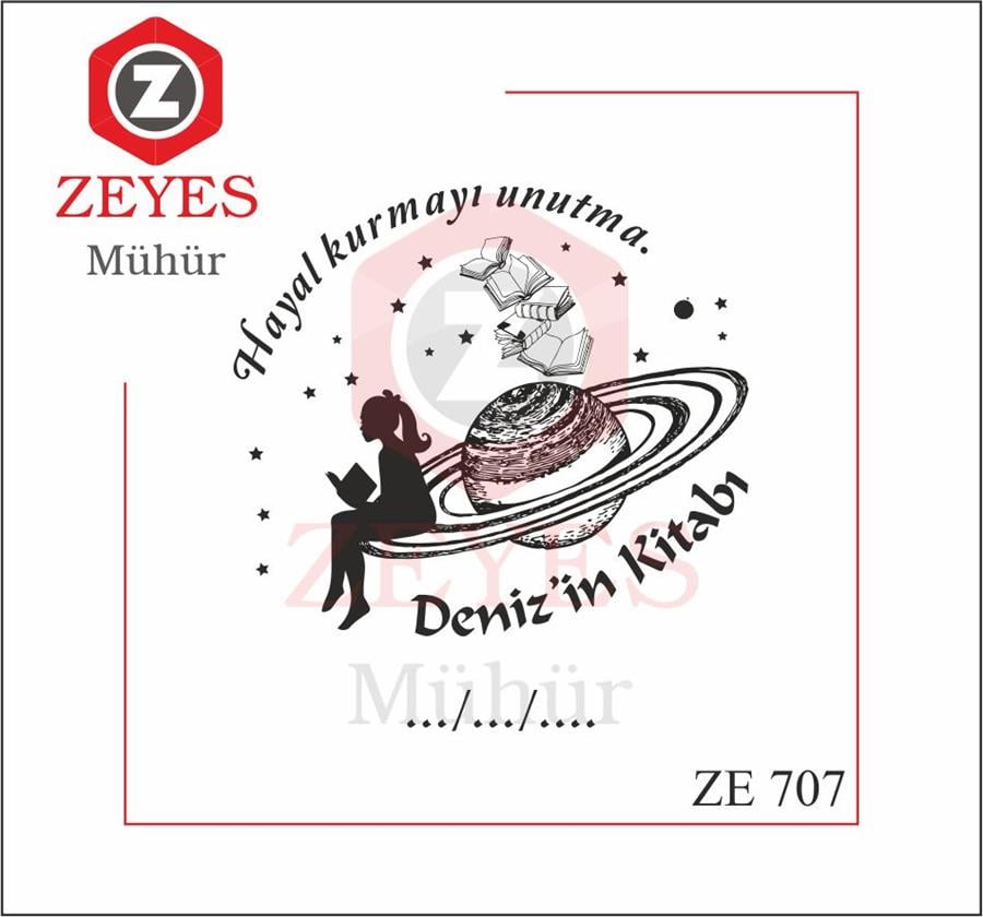 Satürn'de Kitap Okuyan Kiz Mührü   ZE 707