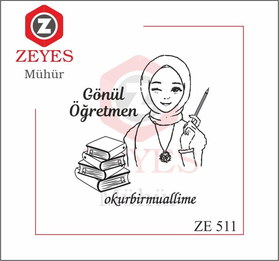 Tesettürlü Ögretmen Mührü   ZE 511