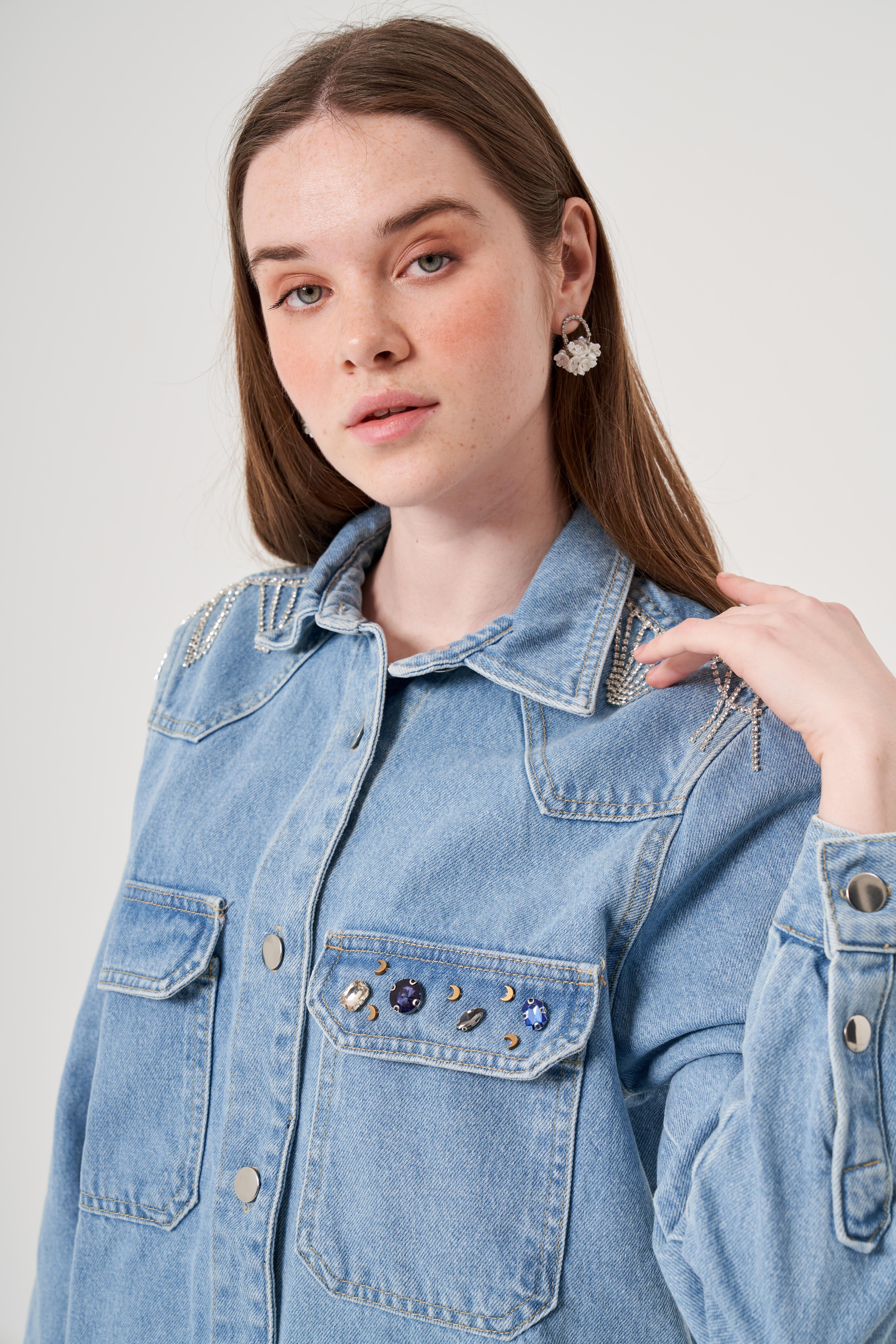 OE25Y939658-Denim Kot Ceket