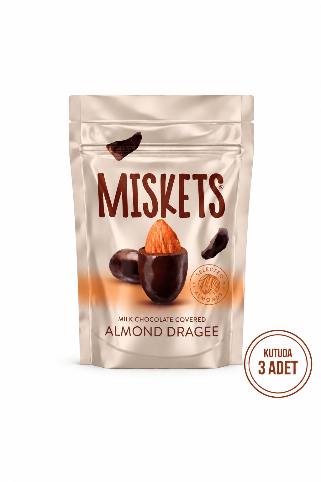 Bademli Sütlü Çikolata Kaplamalı Draje 70g x3 Adet