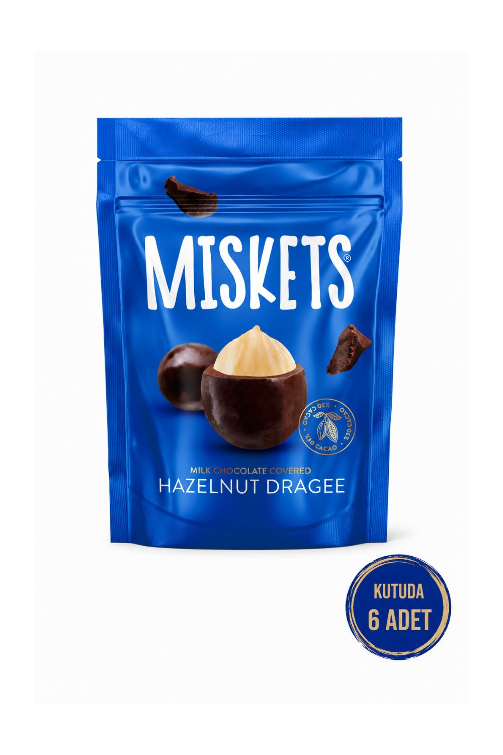 Fındıklı Sütlü Çikolata Kaplamalı Draje 70 gr x 6 Adet