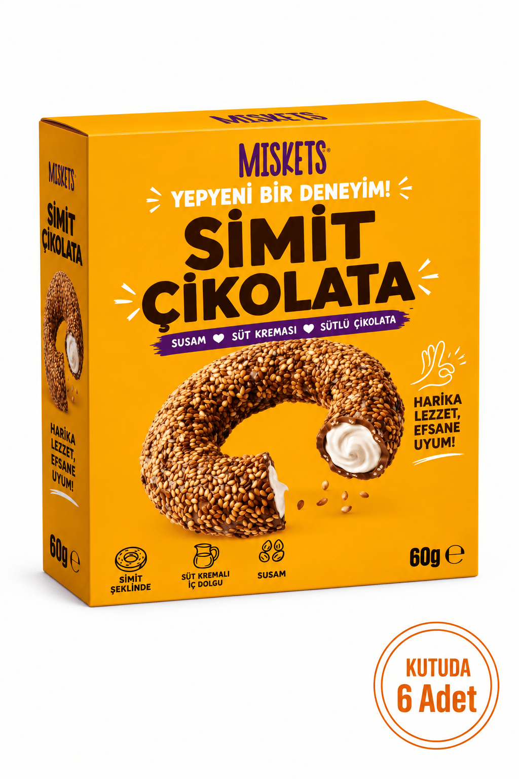 Simit Çikolata 60 gr x 6 Adet