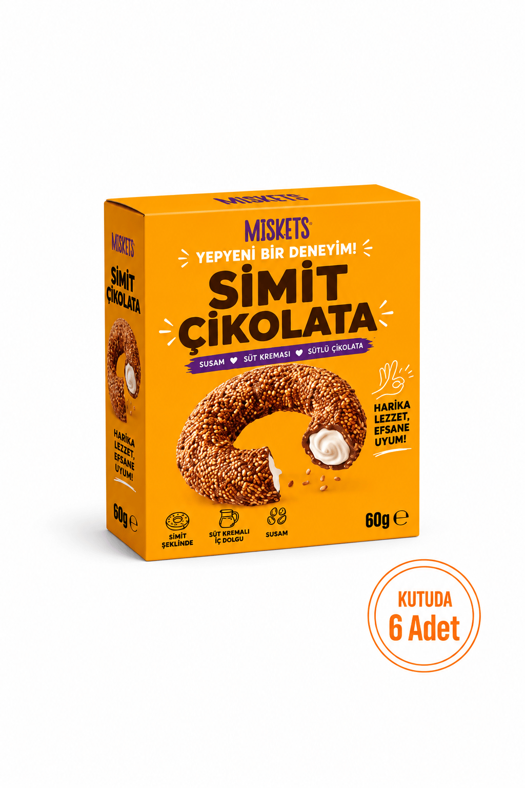 Simit Çikolata 60 gr x 6 Adet