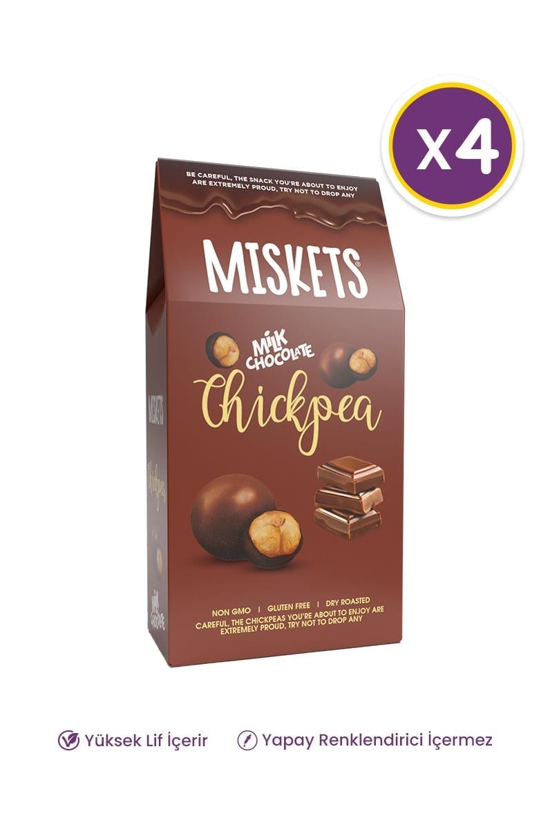 Sütlü Çikolata Kaplamalı Leblebi Draje 80 gr x 4 Adet