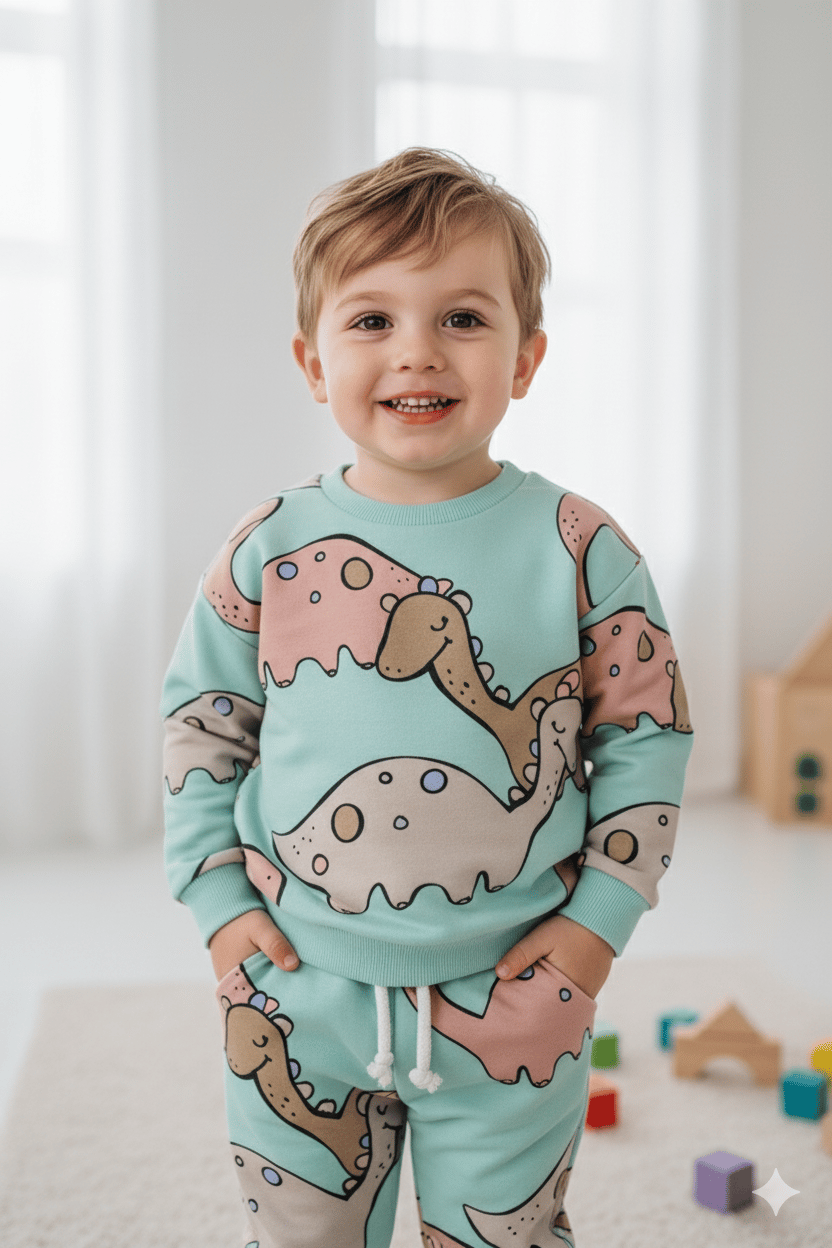 Erkek Çocuk Karekter Baskılı Sweatshirt ve Eşofman