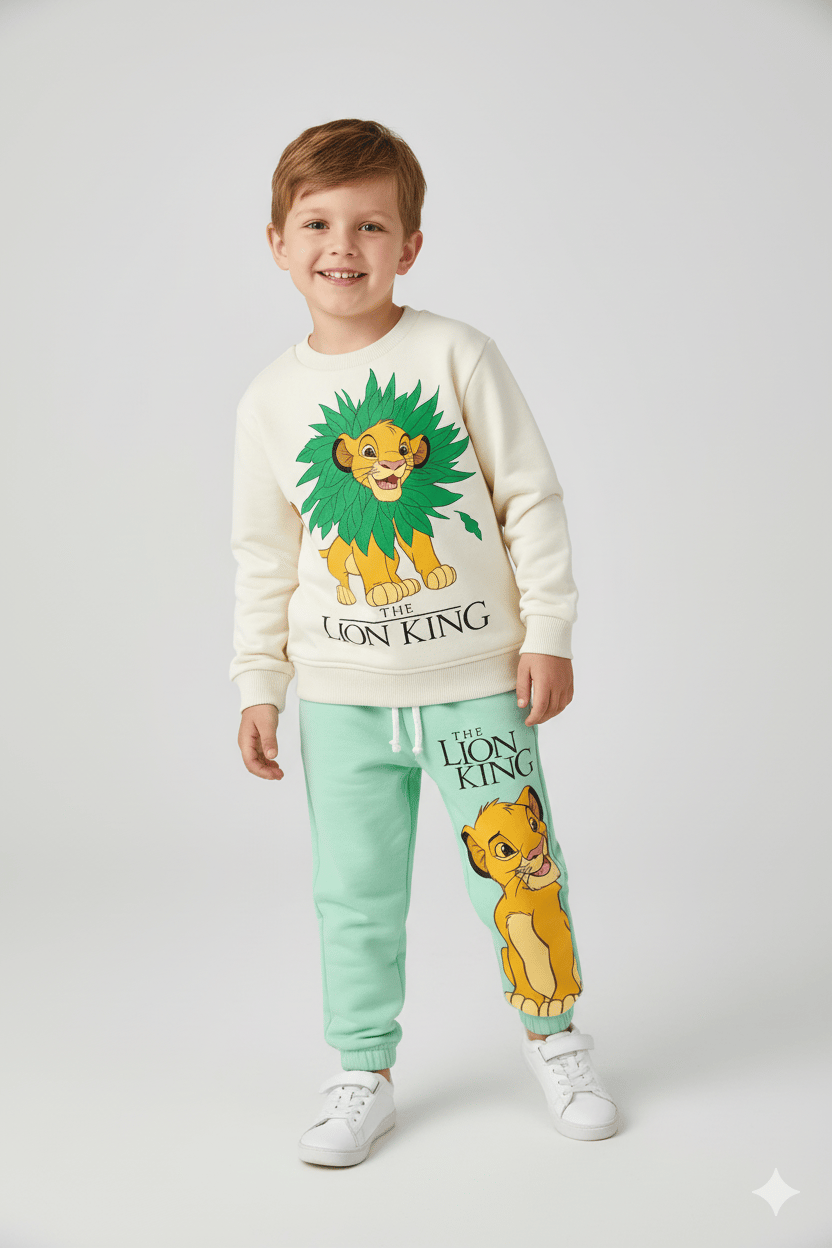 Erkek Çocuk Lion Karekter Baskılı 3iplik Takım