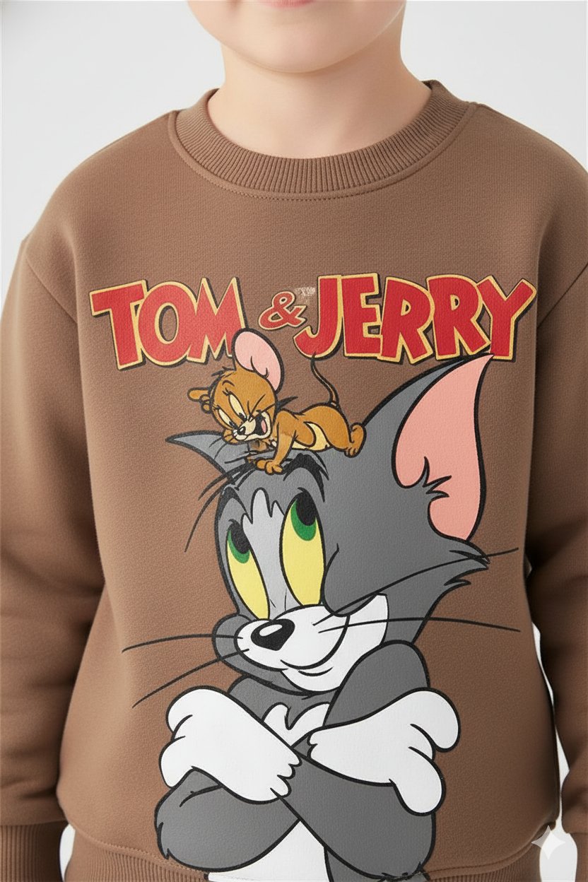 Erkek Çocuk Tom And Jerry Karekter Baskılı  Eşofman Takım