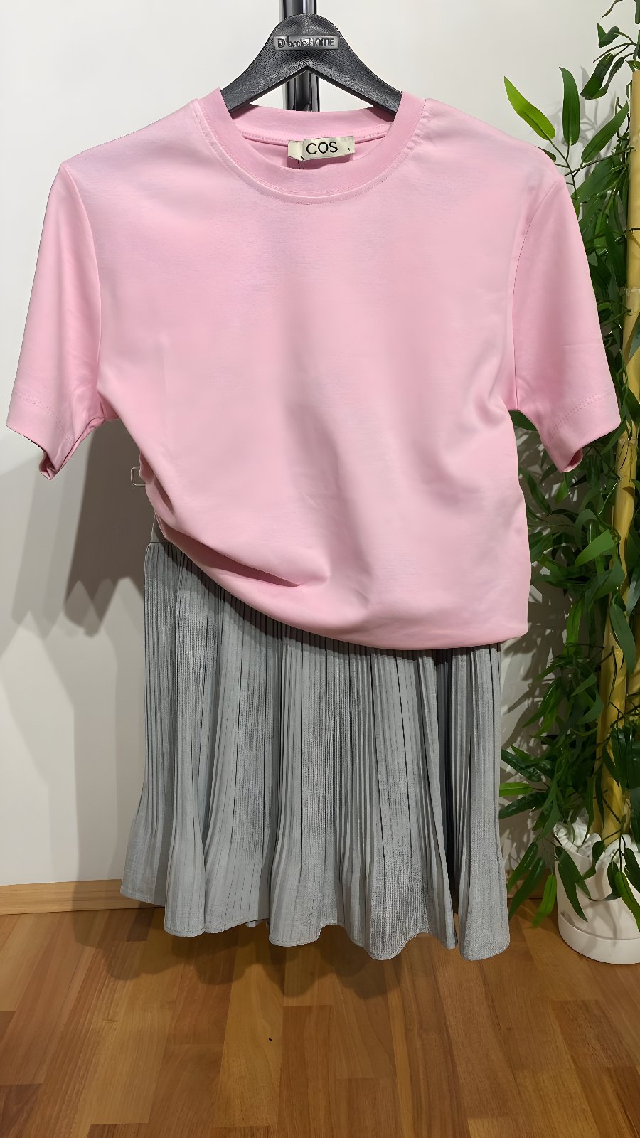 Kadın COS Stil Premium Basic Pembe Tişört