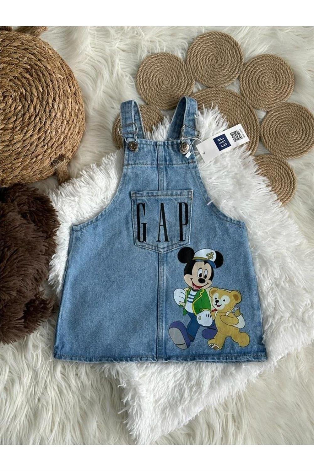 Kız Çocuk Denim Salopet Elbise