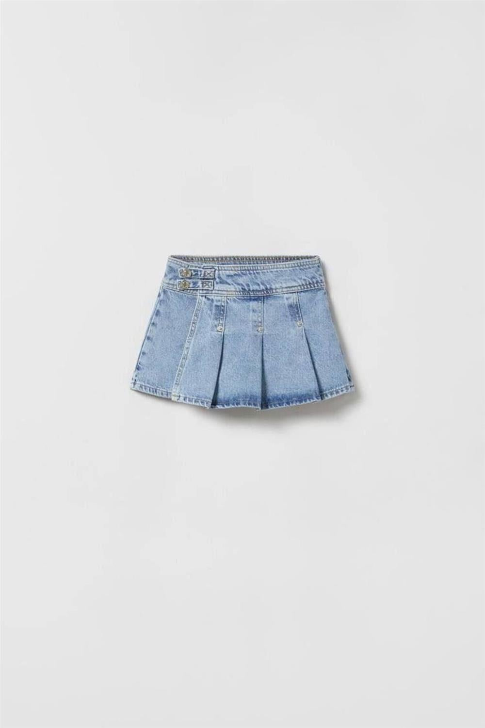 Kız Çocuk Denim Şort Etek