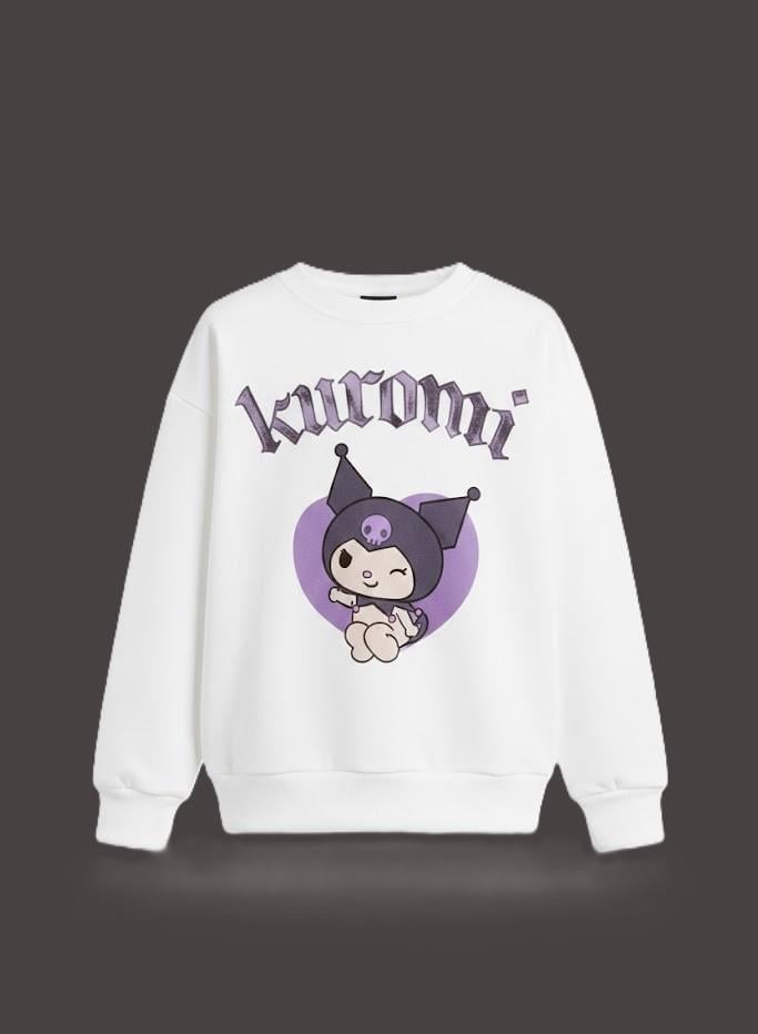 KIZ ÇOCUK KUROMİ BASKILI SWEATSHIRT
