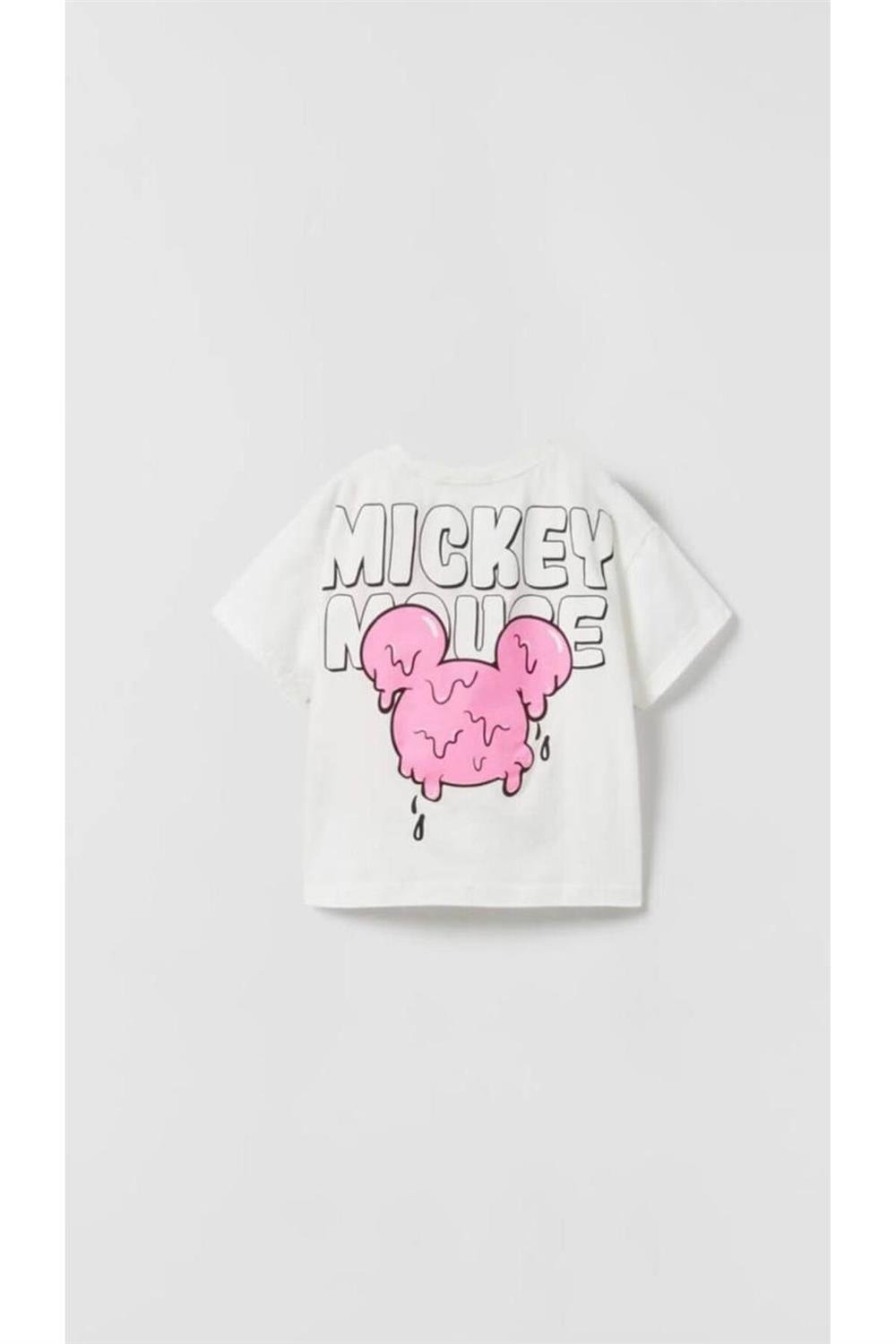 Kız Çocuk Mıckey Mouse  Baskılı T-shirt