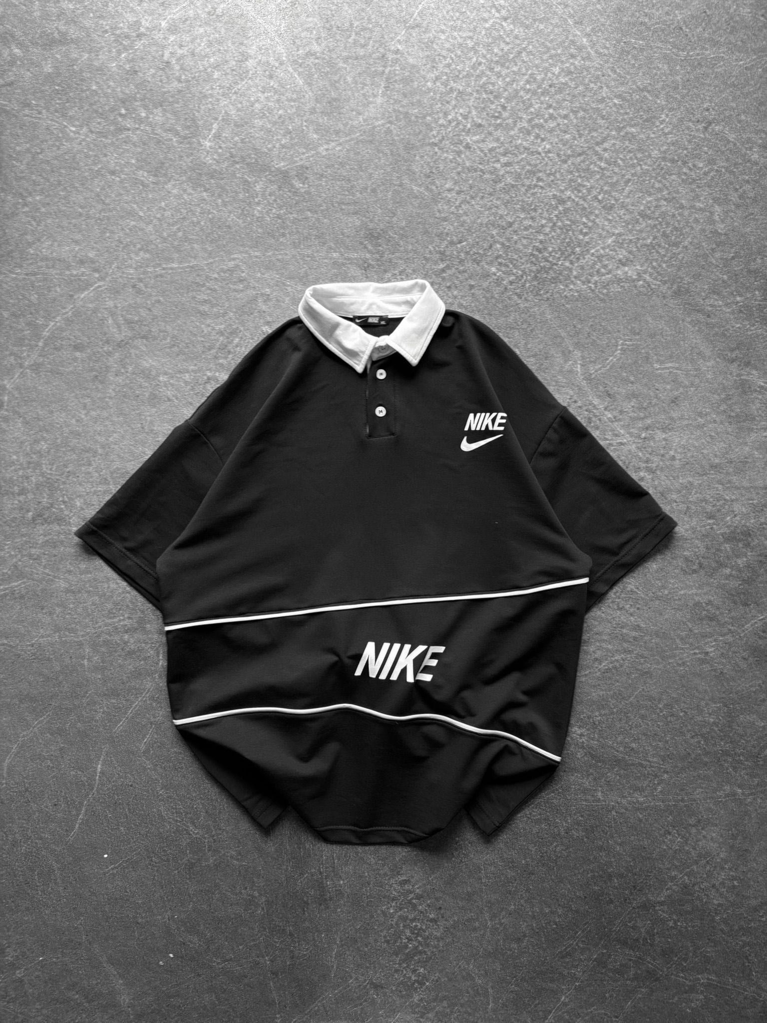  NK POLO YAKA ORTA PARCALİ BHOVERSİZE TİŞÖRT SİYAH 