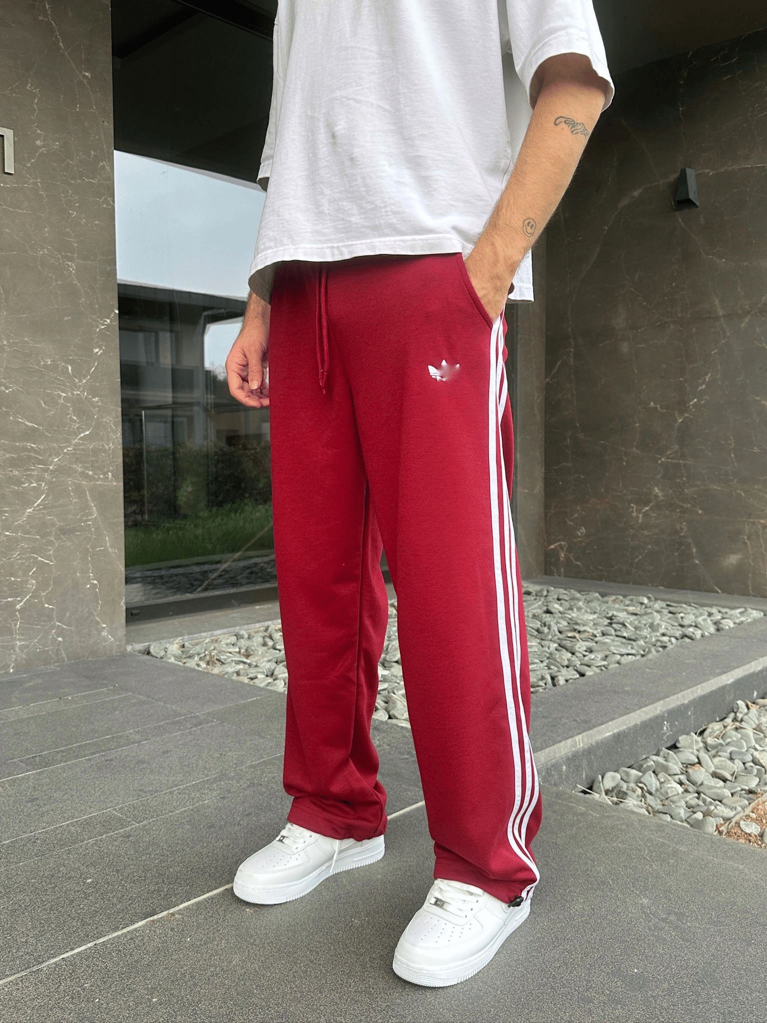 2 İPLİK KUMAŞ BGY PACA LASTİK EŞOFMAN ALTI KIRMIZI