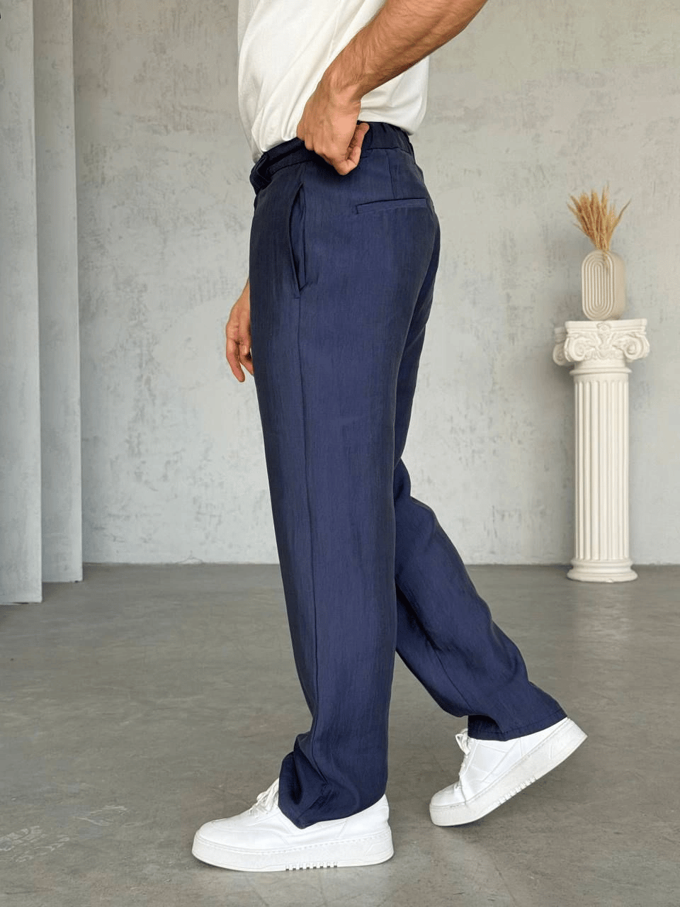 BAGGY DS TENSEL KUMAŞ PANTOLON TAŞ RENGİ