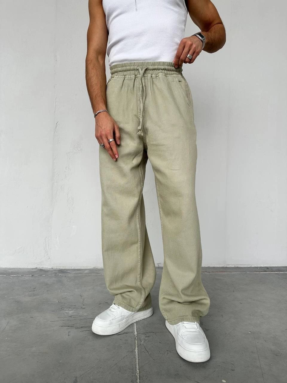 BAGGY GABARDİN DS PANTOLON YEŞİL