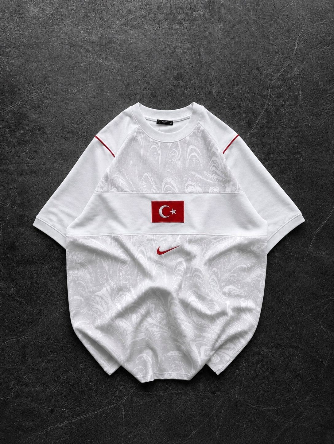 DK HAS LİFE TURKEY POLO YAKA OVERSİZE TİŞÖRT BEYAZ