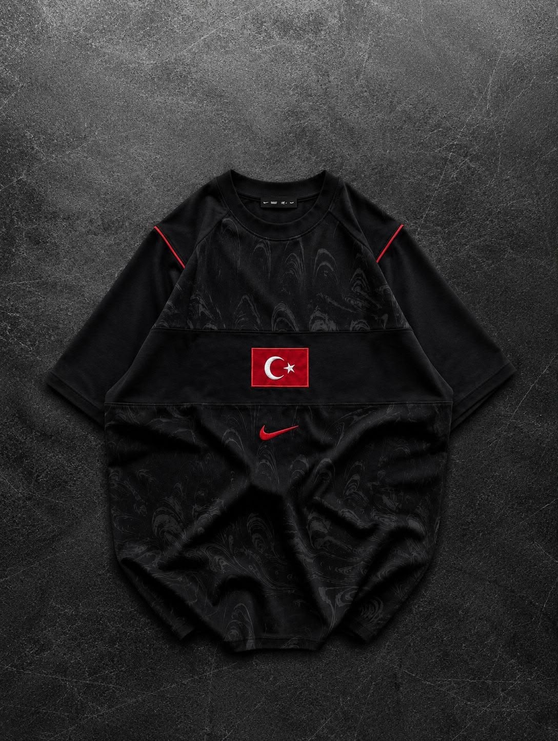 DK HAS LİFE TURKEY POLO YAKA OVERSİZE TİŞÖRT SİYAH