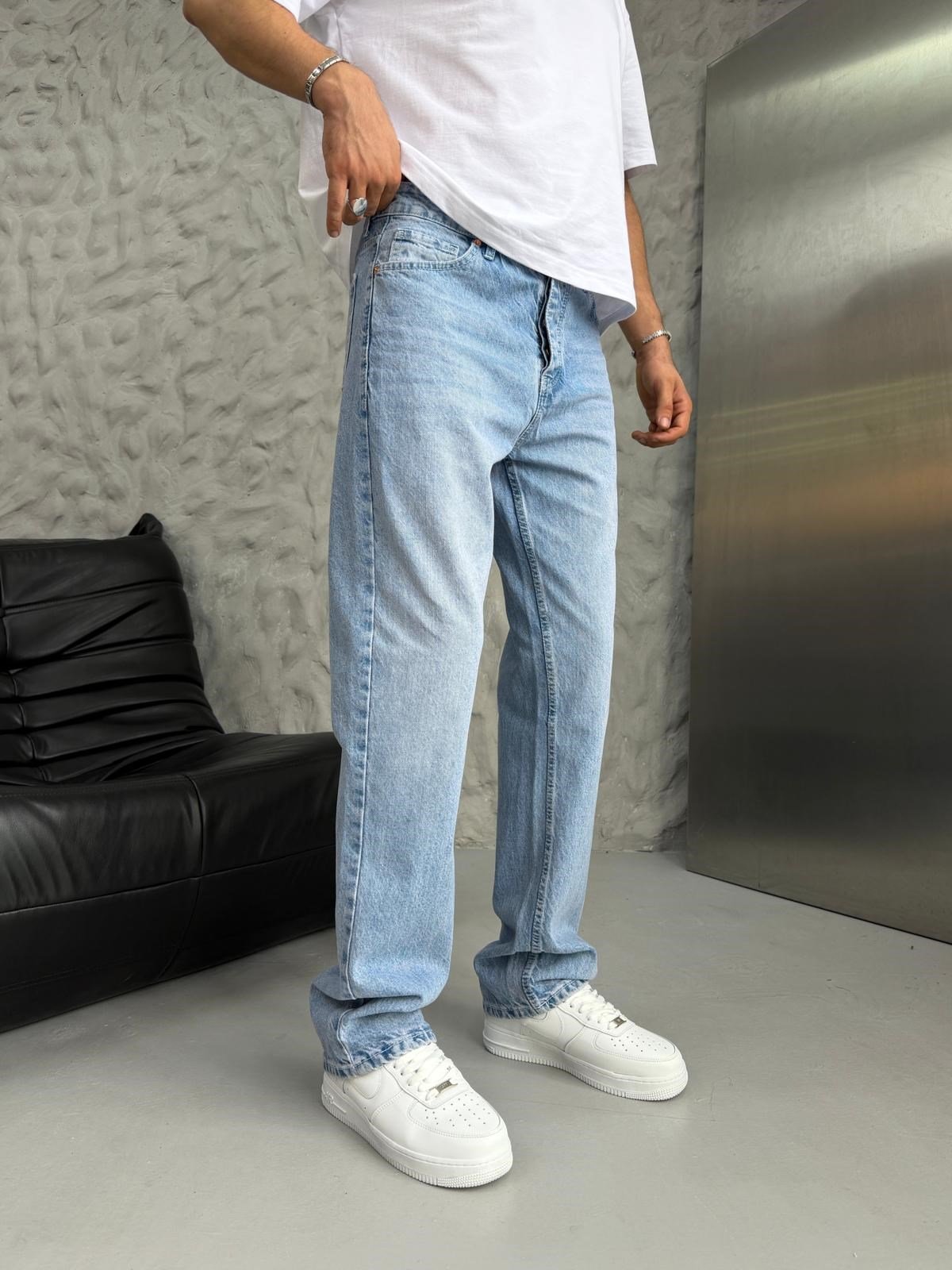 DÜZ BAGGY KOT PANTOLON AÇIKMAVİ