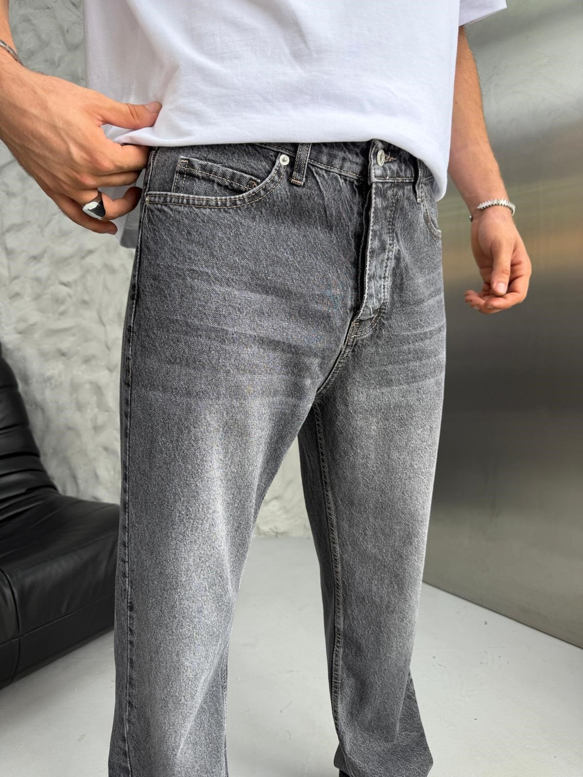 DÜZ BAGGY KOT PANTOLON SİYAH