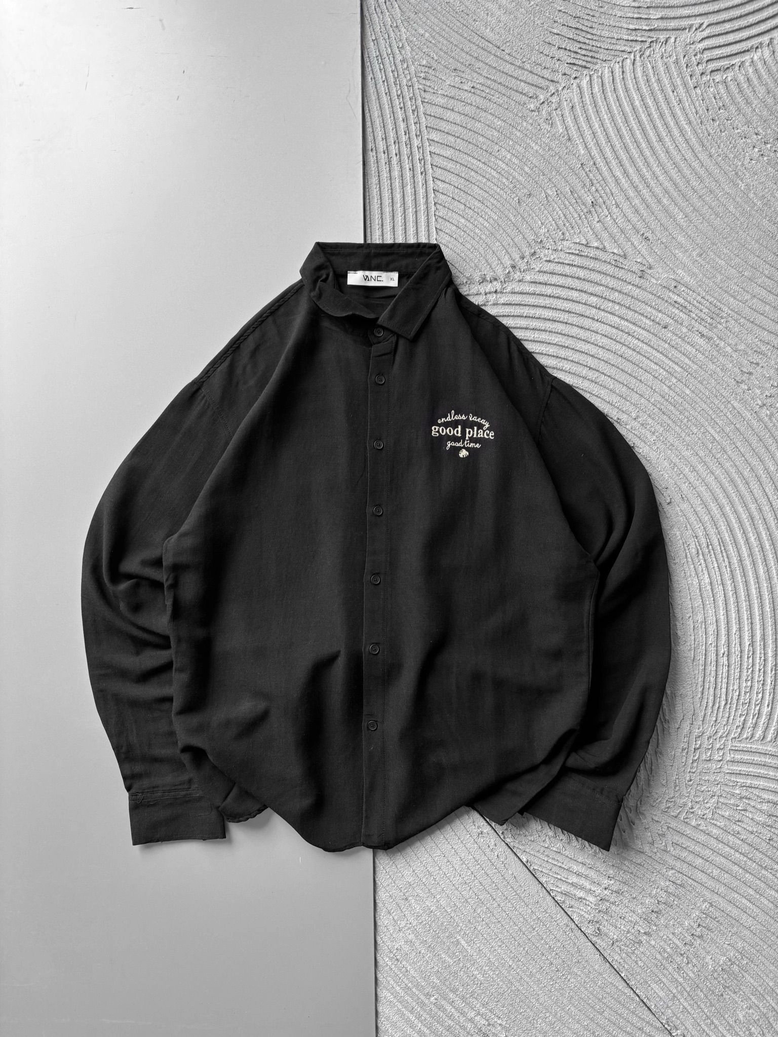 GOOD PLACE OVERSIZE GÖMLEK SİYAH