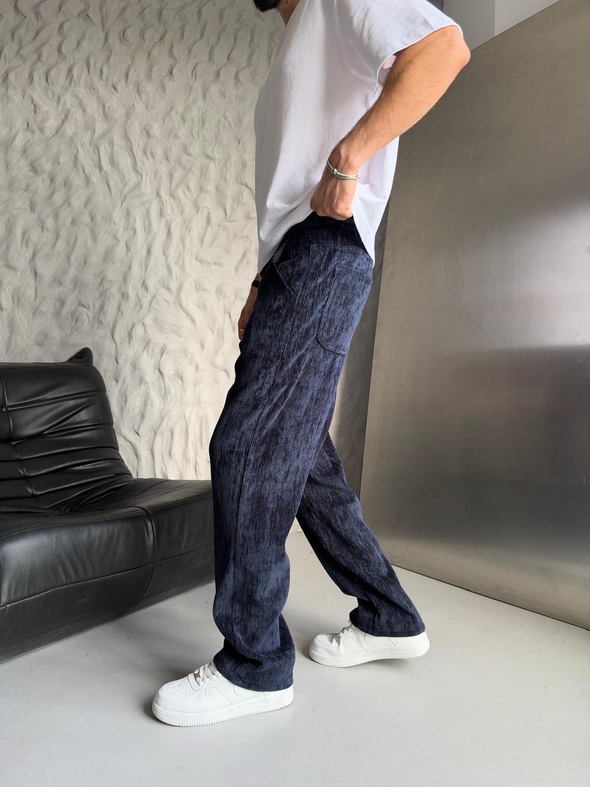 KADİFE BAGGY PANTOLON LACİ
