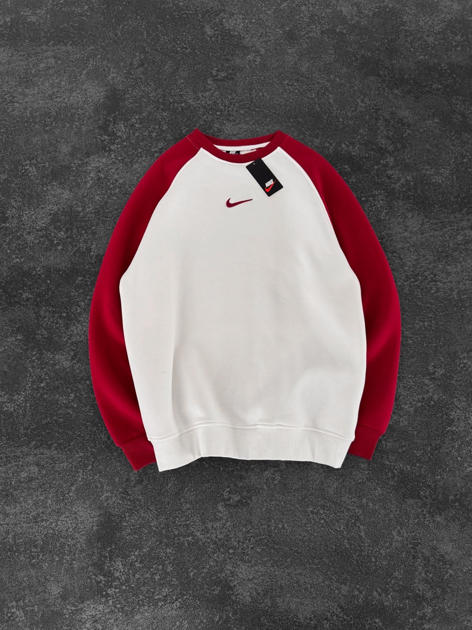 NK KOL PARCALI 3 İPLİK PAMUKLU SWEAT KIRMIZI