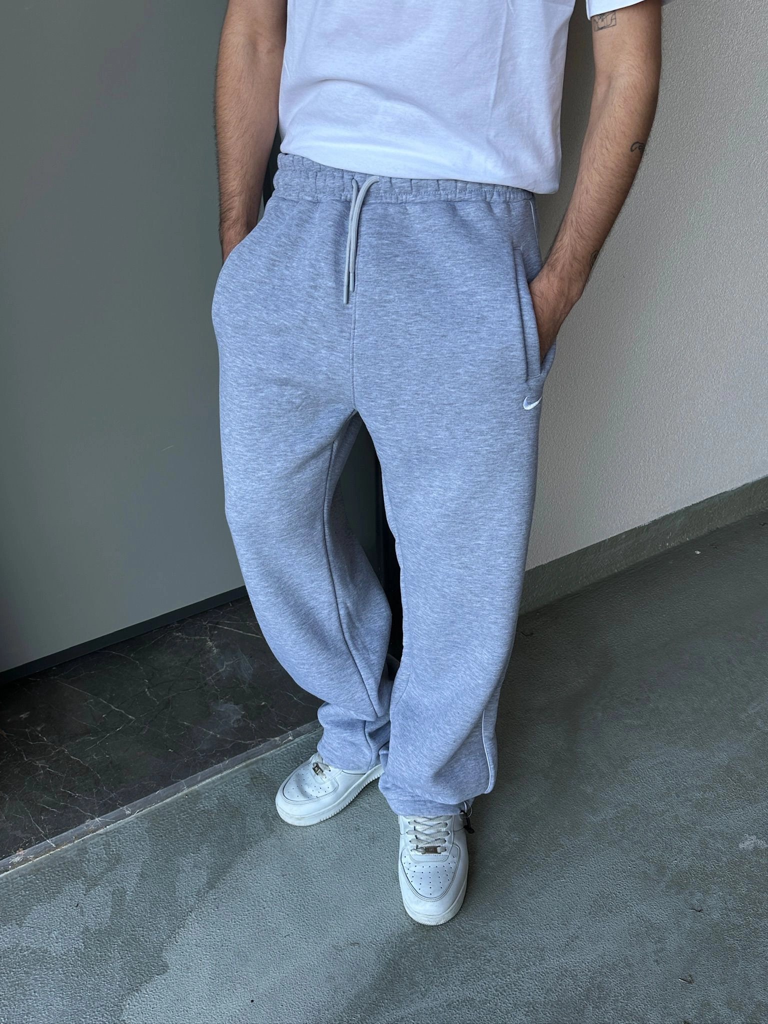 ÖZEL SERİ YAN BİYE NK PAÇA AYARLANABİLİR BAGGY EŞOFMAN ALTI GRİ
