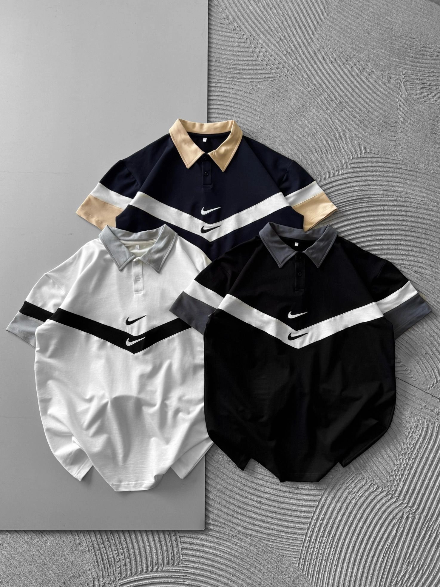 POLO YAKA CİFT NK NAKIŞ OVERSİZE TSHİRT LACİ