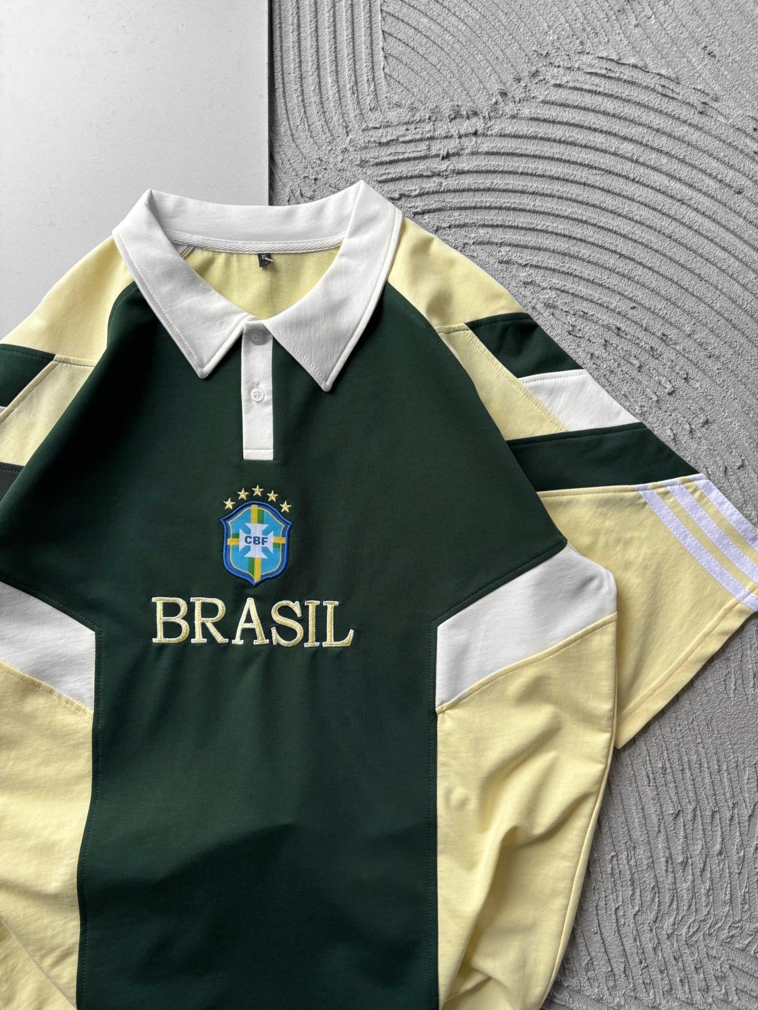 POLO YAKA FULL PARCALI BRASİL OVERSİZE TSHİRT