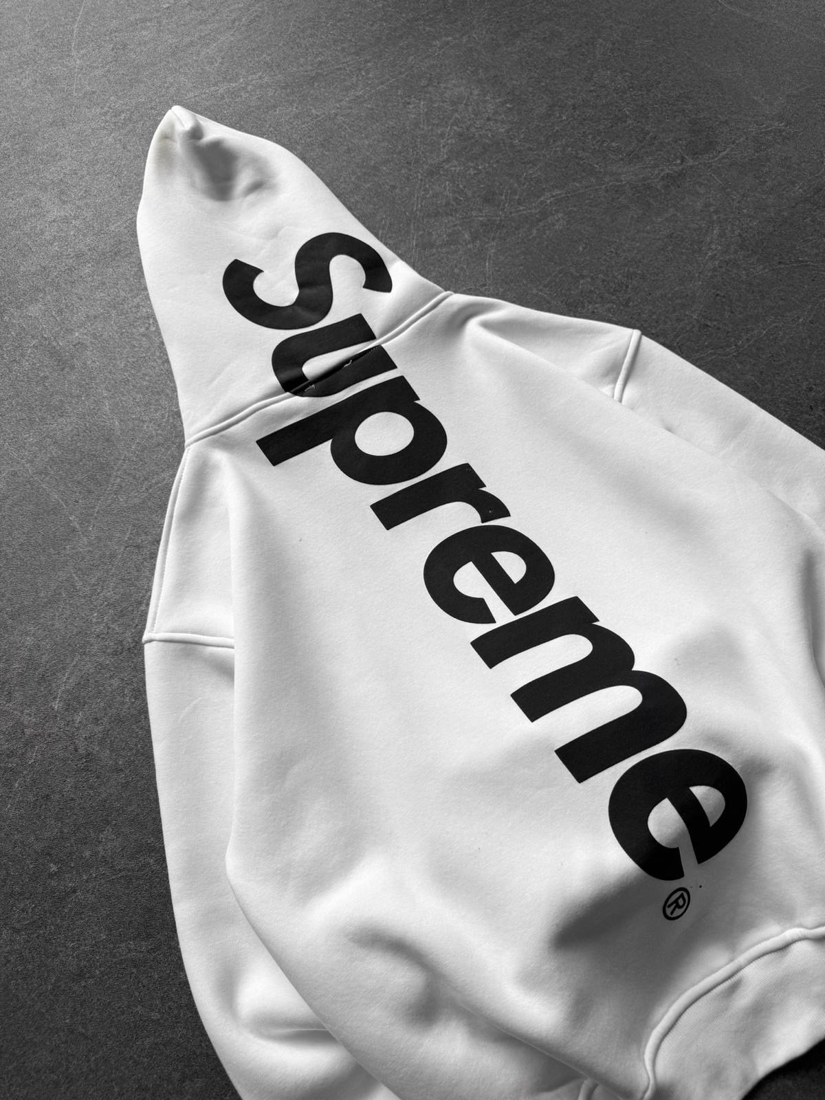 SIRT FUL SUP 3 İPLİK PAMUKLU KUMAŞ HIRKA BEYAZ
