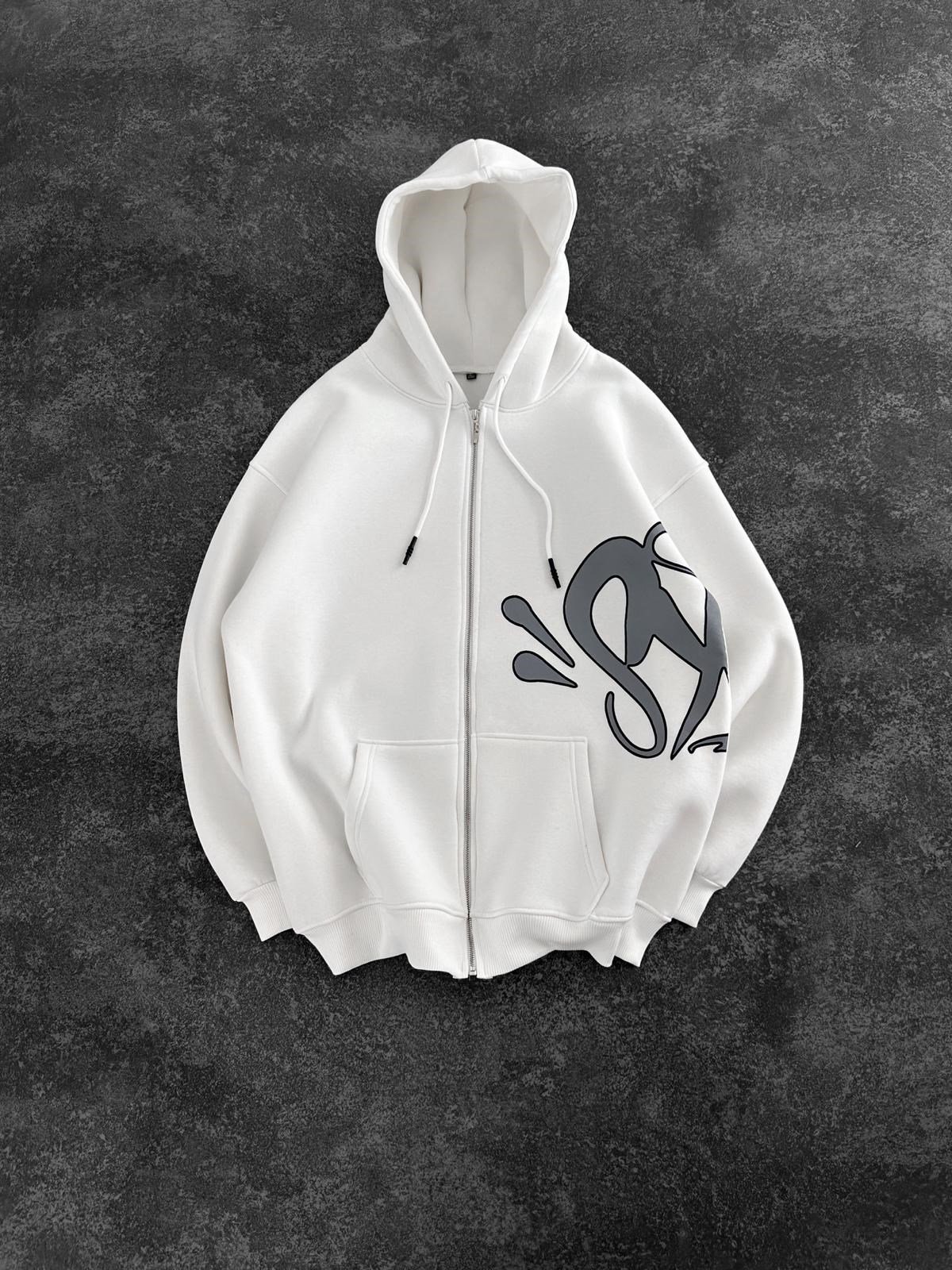 SYN 3 İPLİK PAMUKLU HIRKA BEYAZ