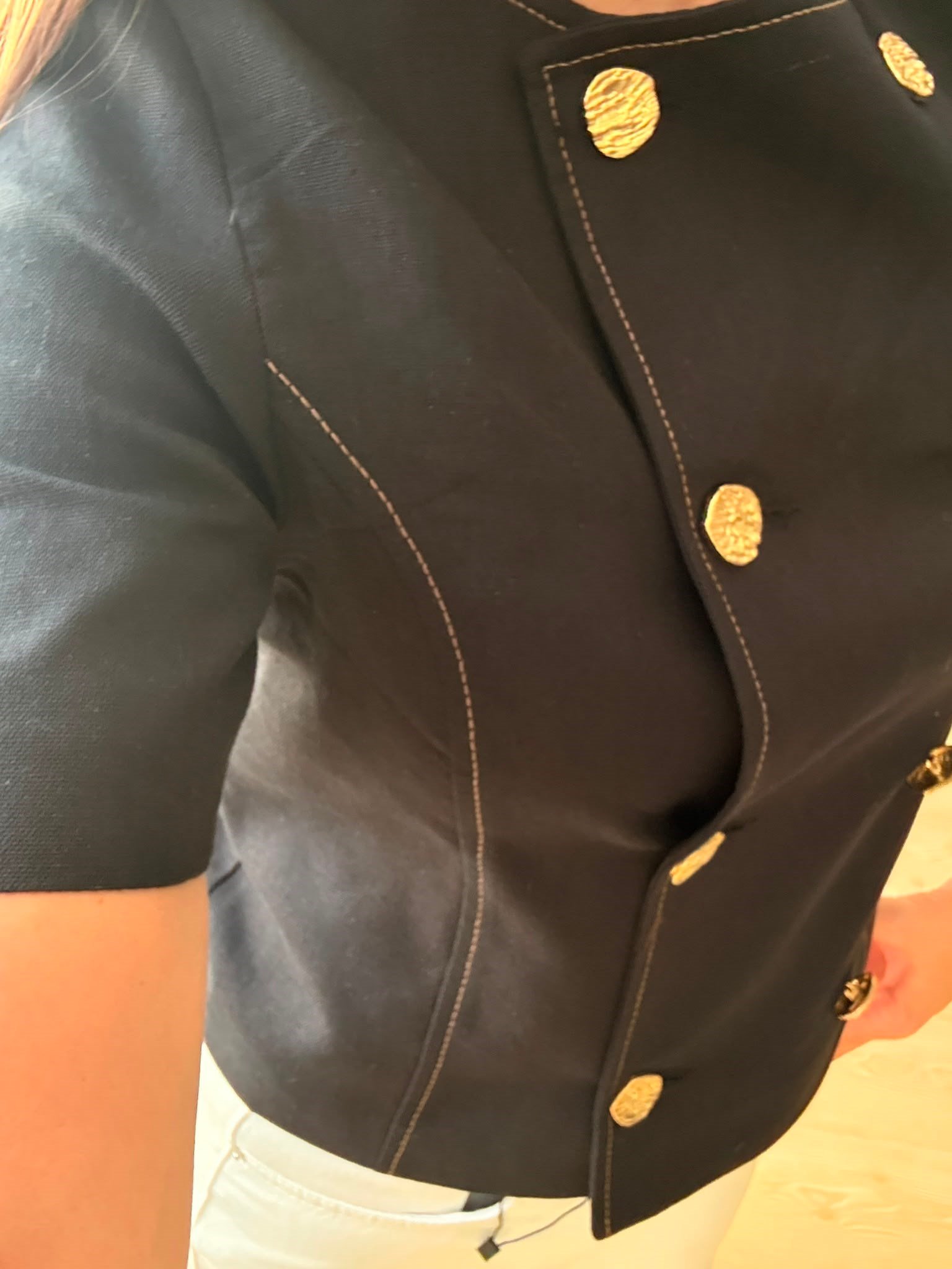 Gold Düğmeli Bluz