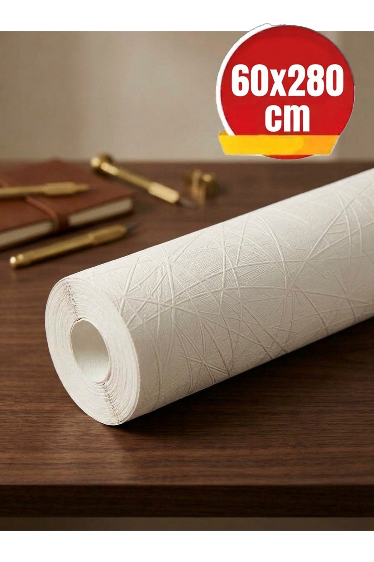 60x280 cm Kabartmalı Dokulu Beyaz Renk Tek Rulo Halinde Ek Yersiz Tek Parça XPE Isı Ses Yalıtım Kendinden Yapışkanlı Kendinden Desenli Dokulu Köpük Duvar Kağıdı-R-8001