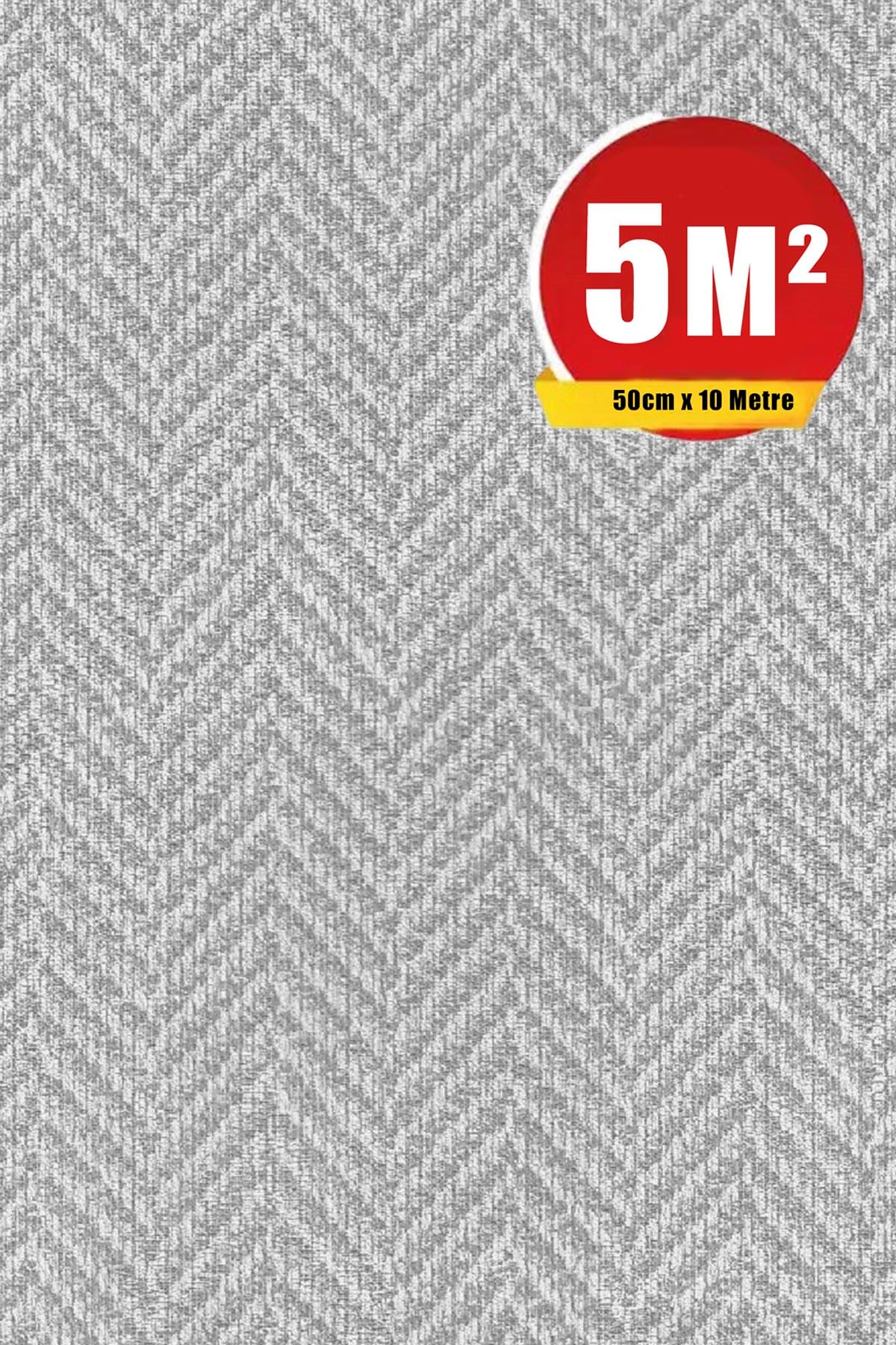 Bien Exclusive 5110 Florida Wave Dalga, Balık Sırtı Desen Açık Gri Rengi Duvar Kağıdı 5 M²