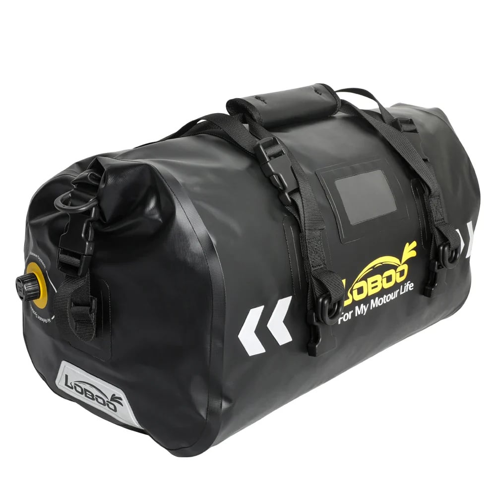 Loboo Classic Su Geçirmez PVC Arka Çanta 66 L - Siyah (BWB66PBK)