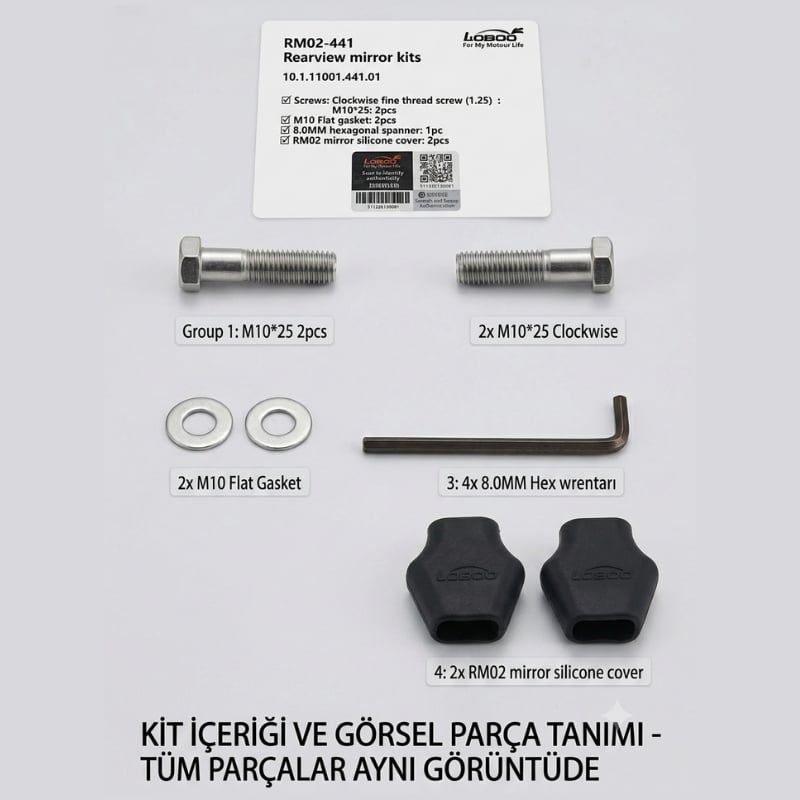 LOBOO Dikiz Aynası Aksesuarı Kit-441