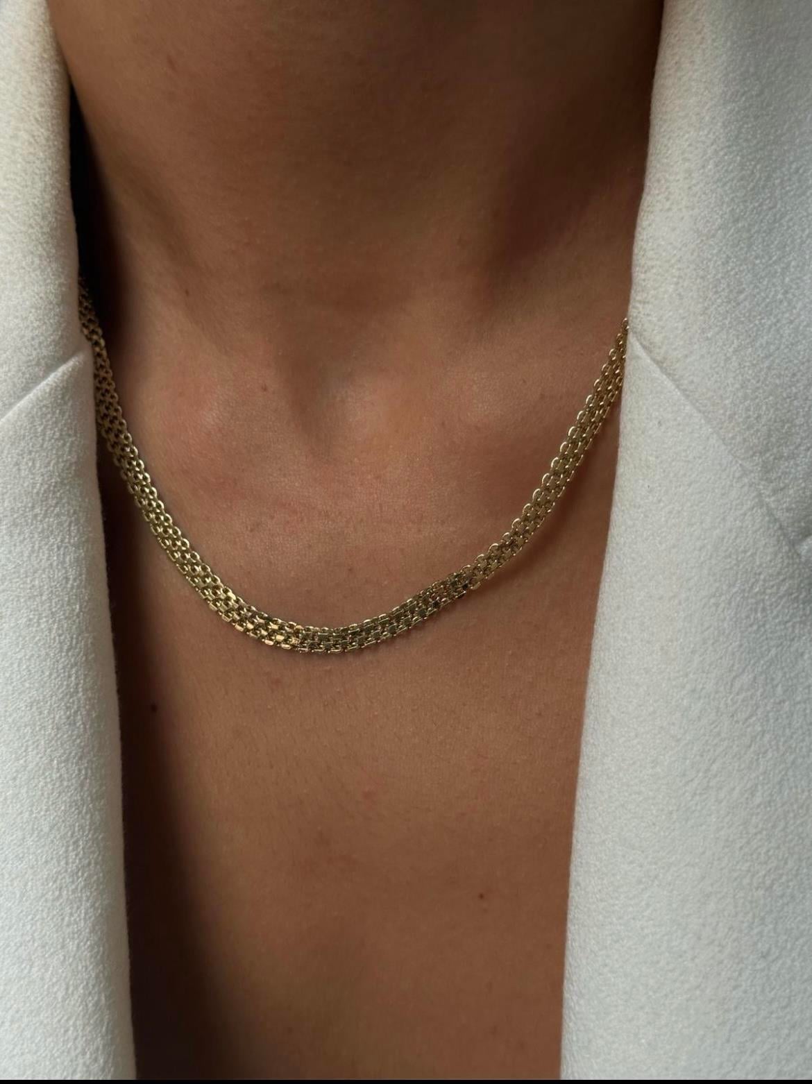 Gold Mesh Zincir Kolye