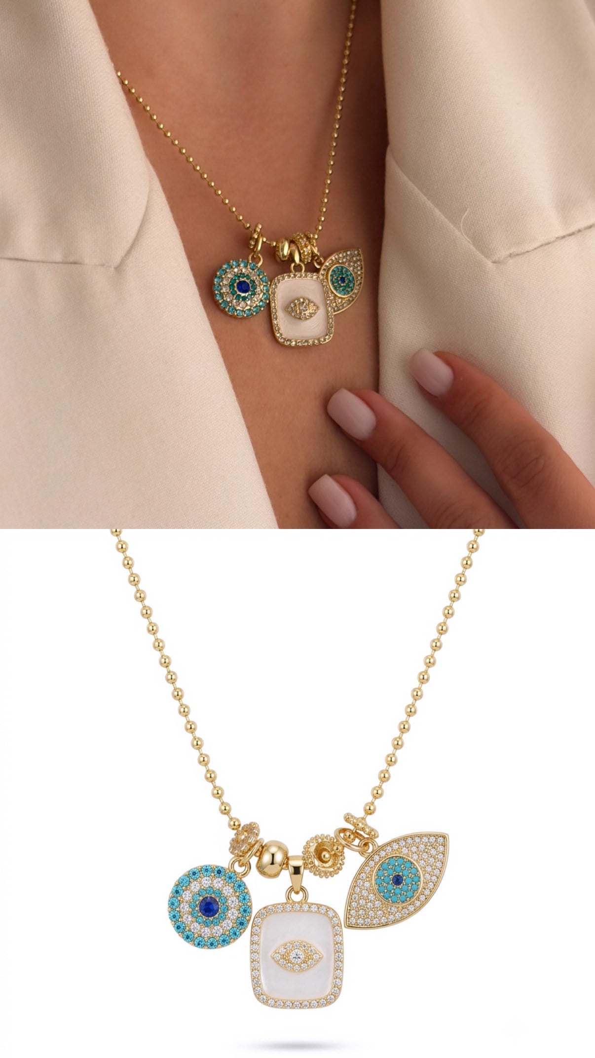 Luna Nazar Charm Kolye