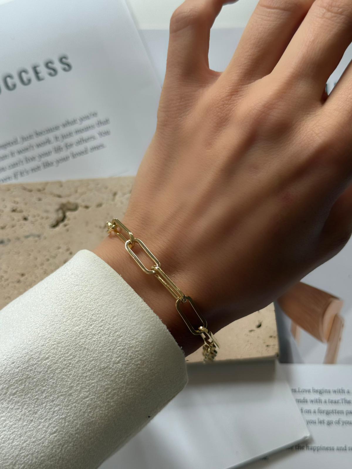 Minimal Gold link kadın bileklik 