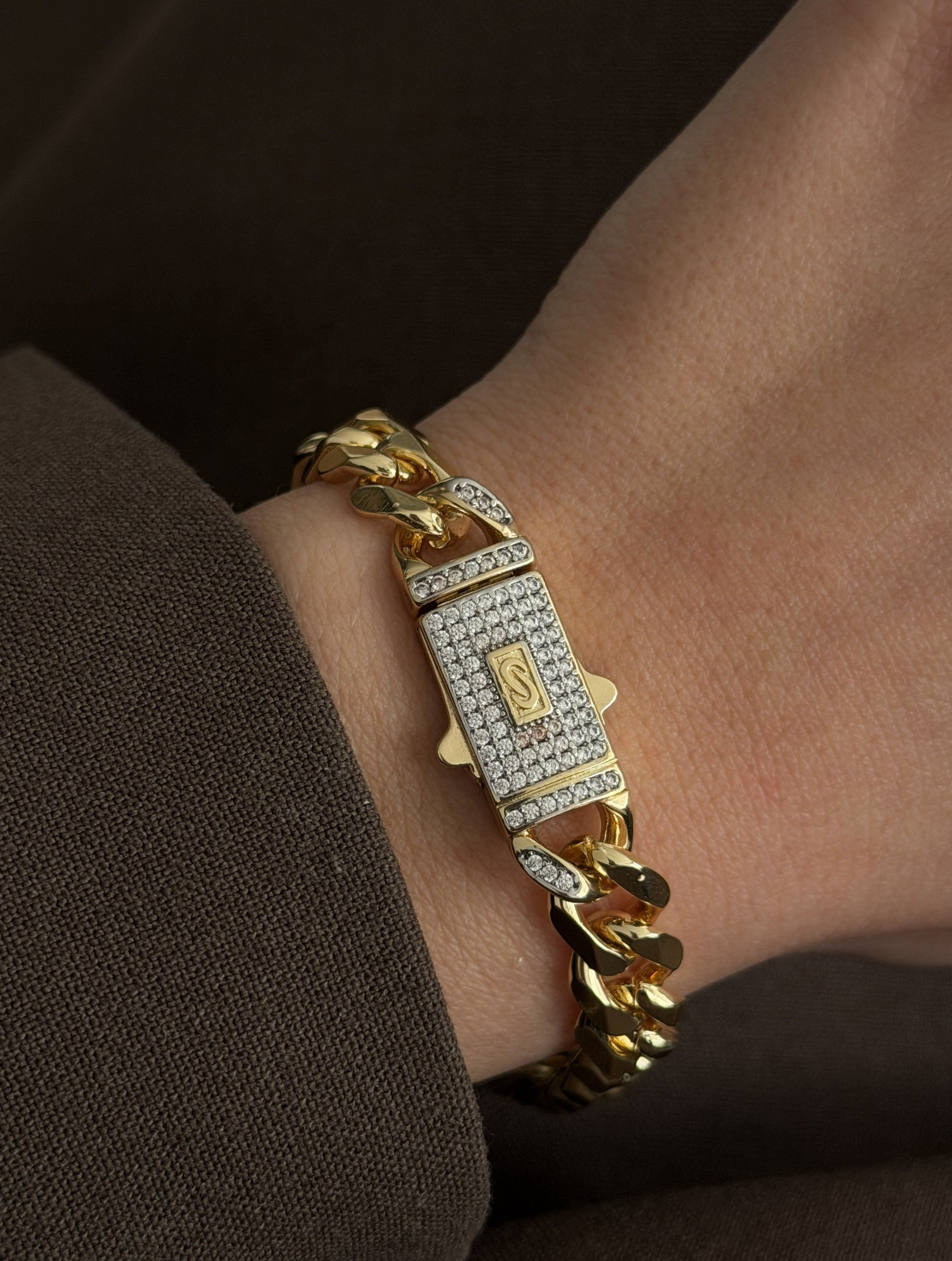 Minimal Zirkon Taşlı Gurmet Zincir Gold Kadın Bileklik