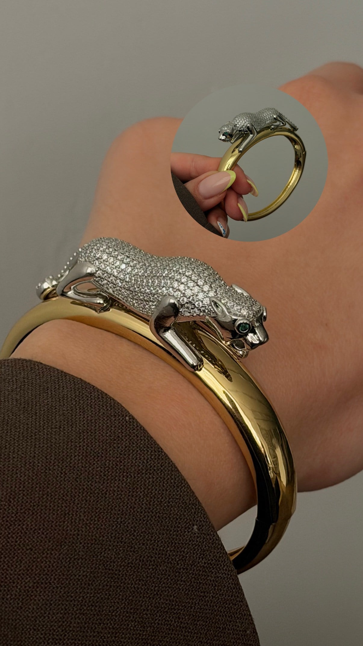 Panther Luxe Gold Kadın Kelepçe 