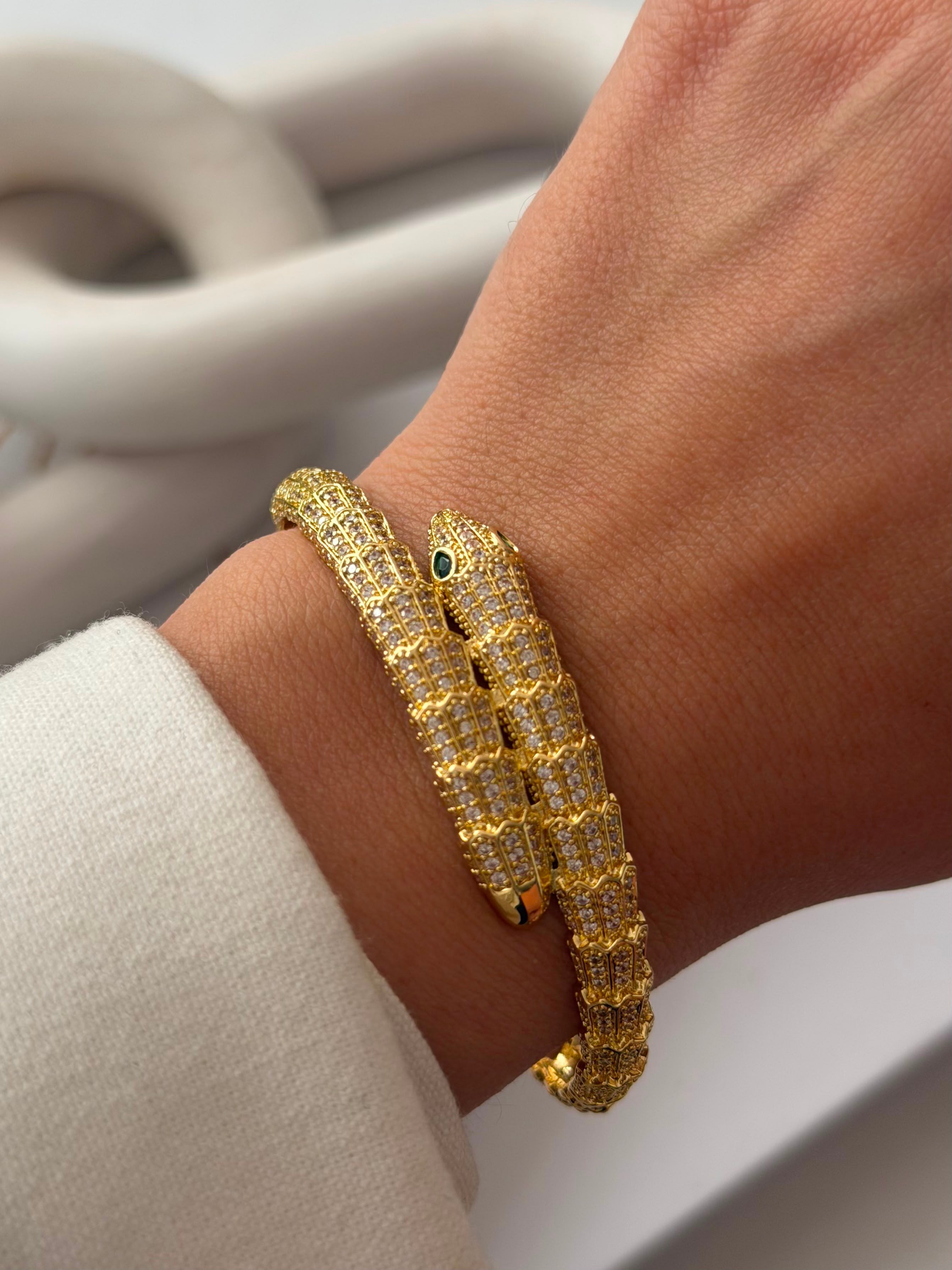 Serpente Luxe Silver Kadın Bileklik kelepçe 