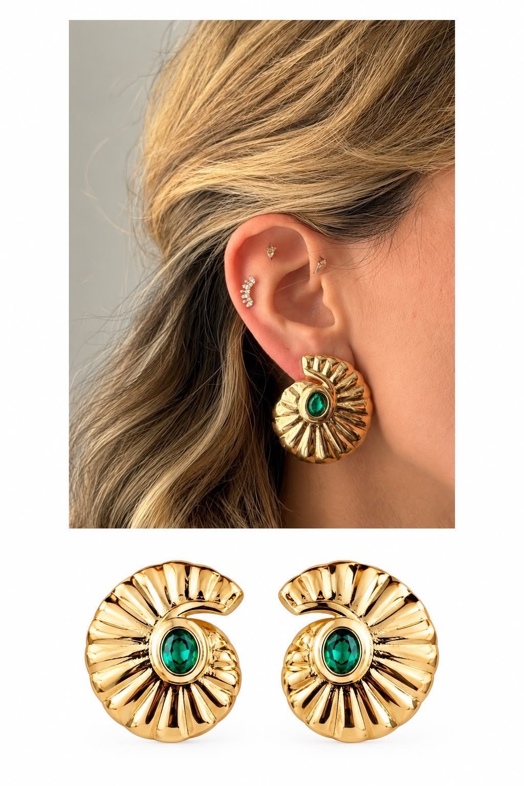 Siena Green Gold Küpe