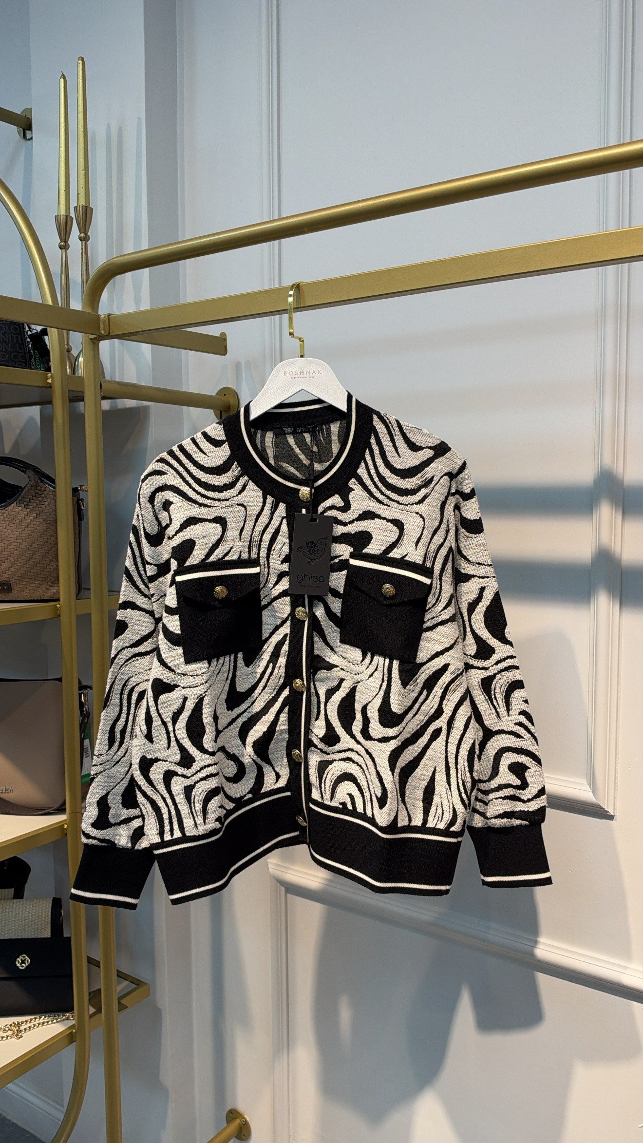 GHİSA 3224 ZEBRA DESEN HIRKA