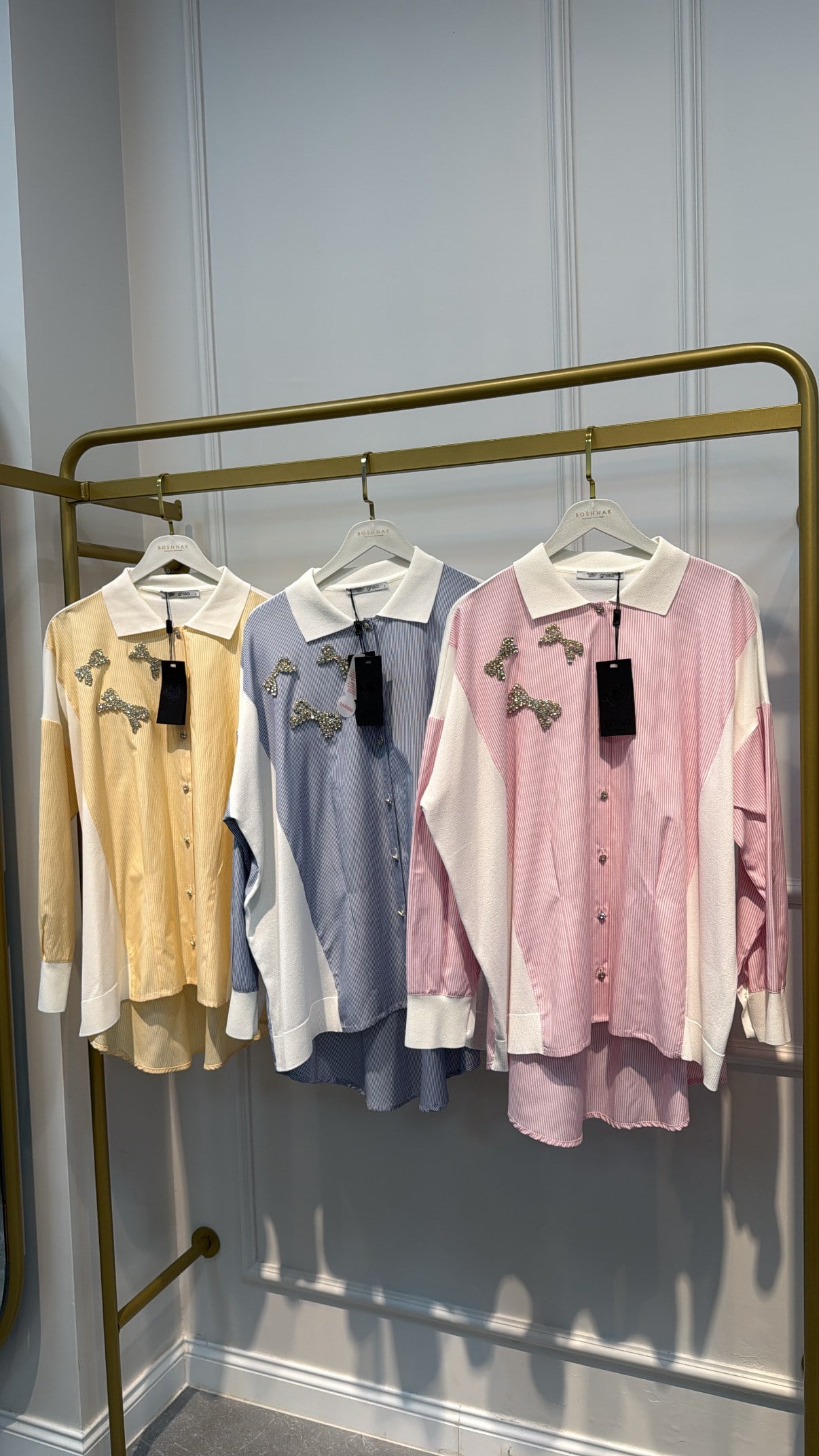 GHİSA 4327 FİYONK İŞLEMELİ MİXLİ COTTON GÖMLEK