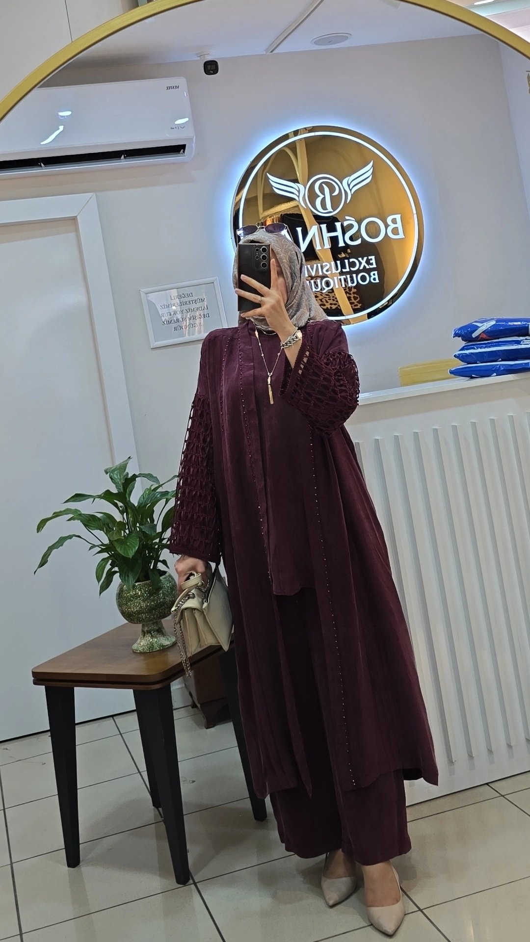 GHİSA 7329 FİLE DETAYLI CUPRO ÜÇLÜ TAKIM