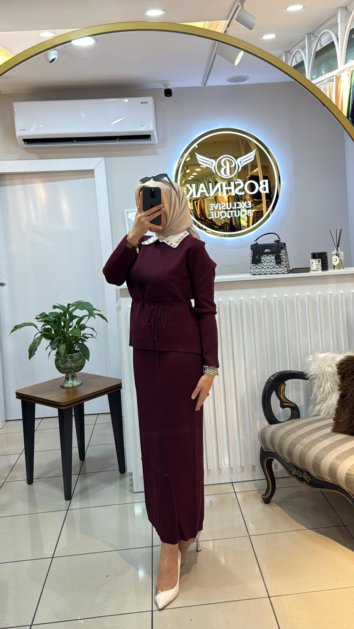 GHİSA MERSERİZE ETEKLİ TAKIM