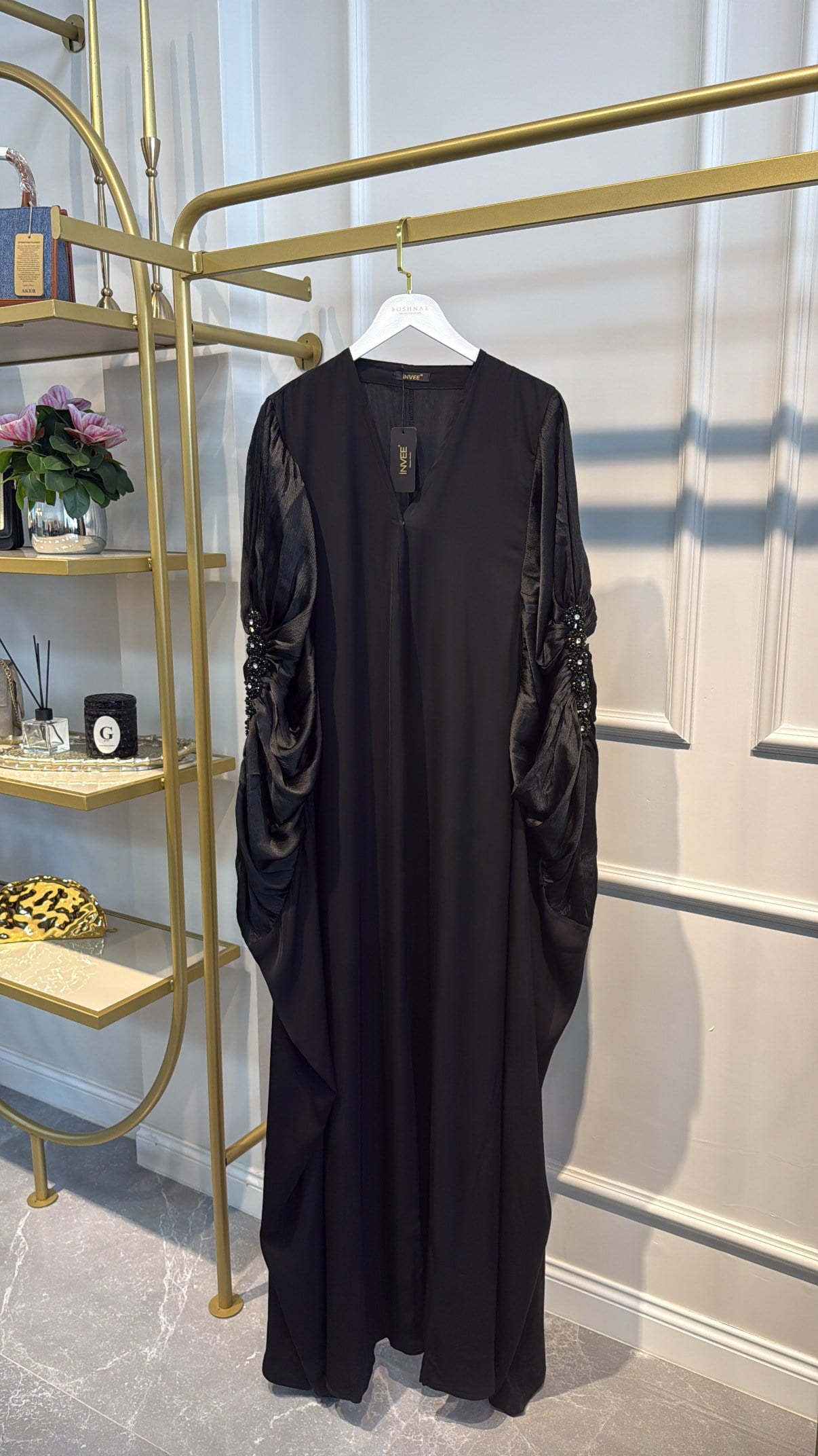 İNVEE 7223 KOL TAŞLI ABAYA FERACE